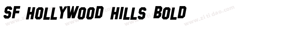 SF Hollywood Hills Bold字体转换